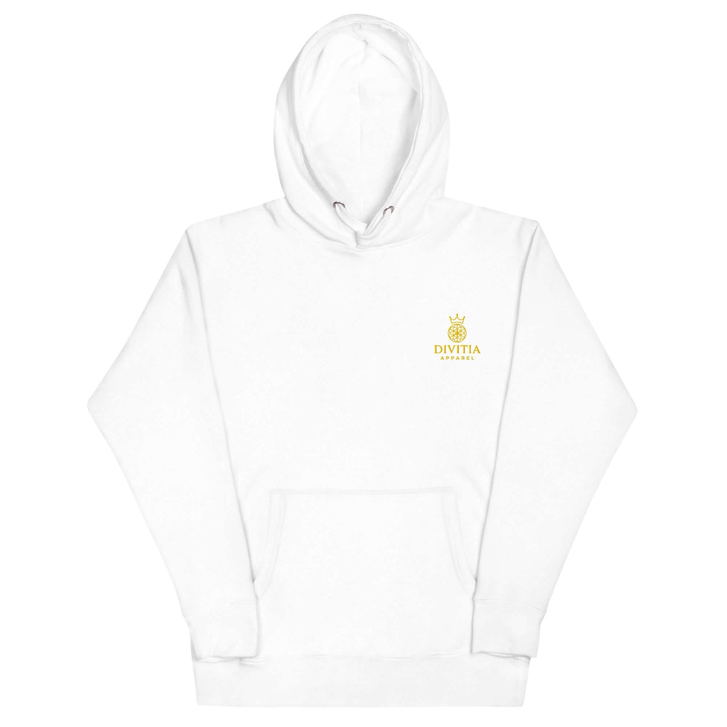 Hoodie Divitia unisex streetwear with front pocket and matching drawstrings, premium cotton blend for comfort and style